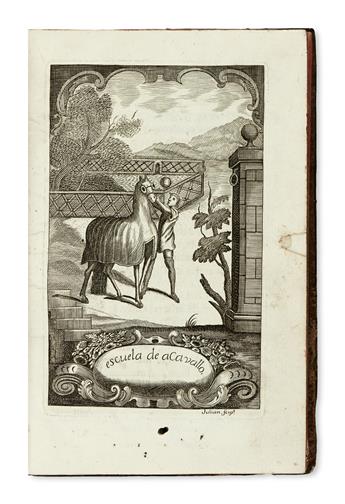 HORSEMANSHIP.  Rodríguez Jordán, Salvador. Escuela de Cavallo. 1751